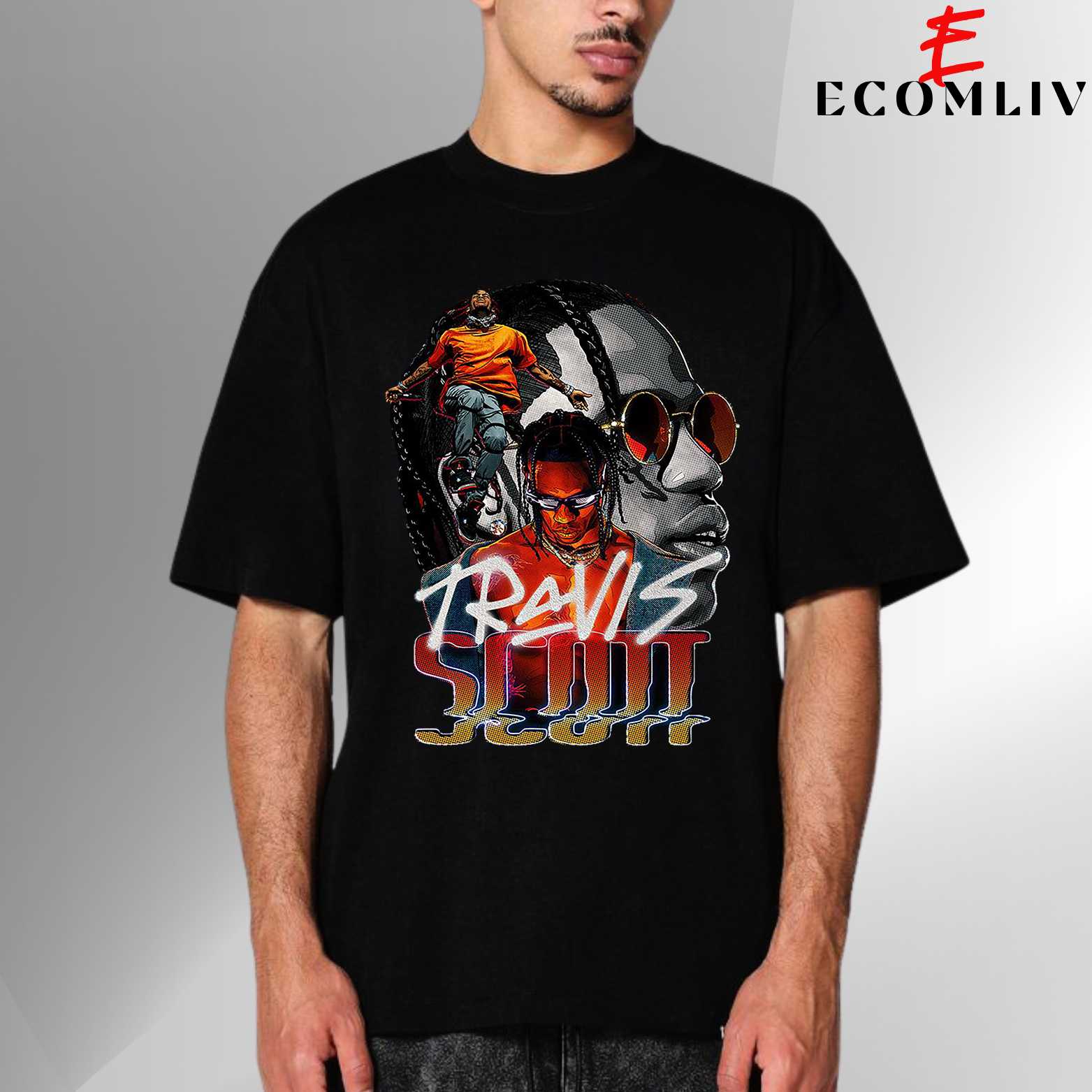 Travis Scott Retro T Shirt, Unisex Rap Tee, Fan Gift Apparel